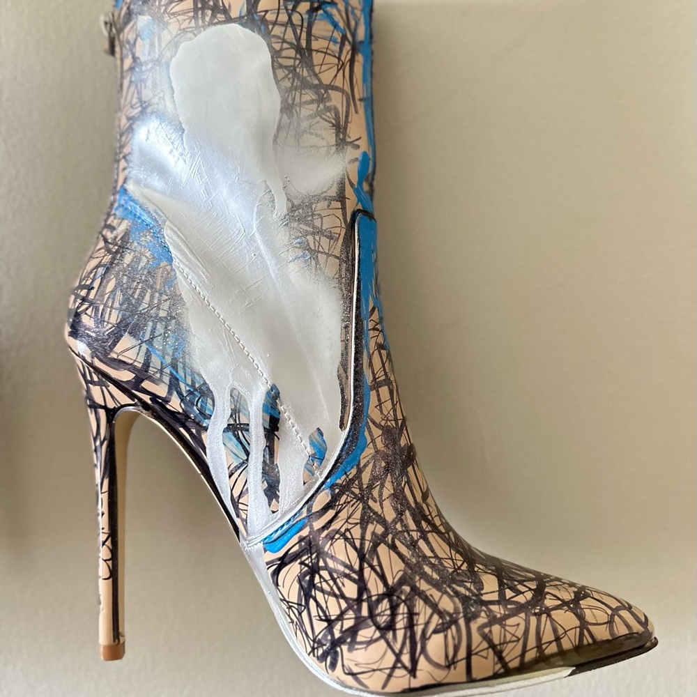 NUDE CROPPED BOOT /Silver
